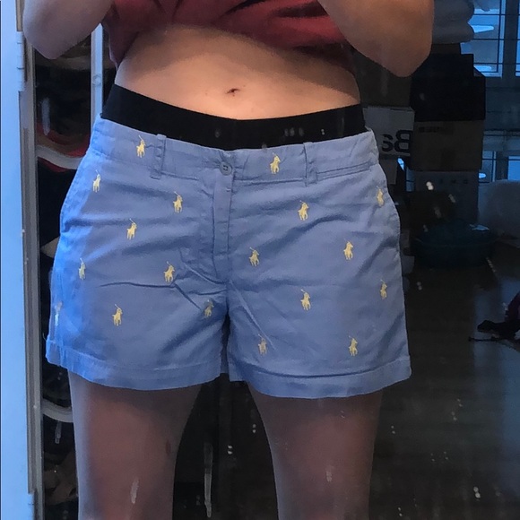 Ralph Lauren sz 6 blue/yellow horse printed shorts - Picture 4 of 4